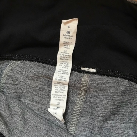 Lululemon gray spandex pants with zipper pockets - Picture 2 of 3